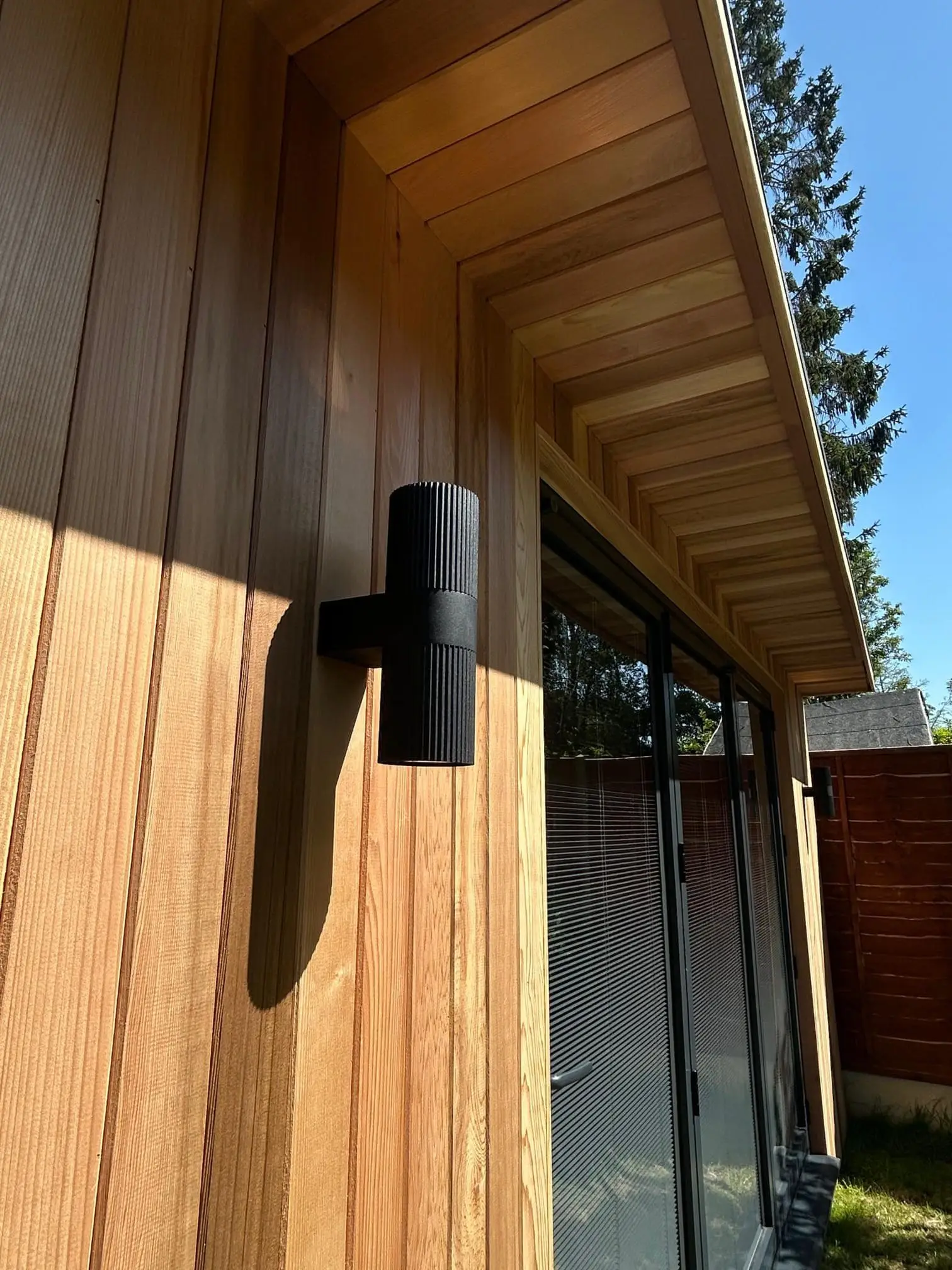 External wall light on garden room