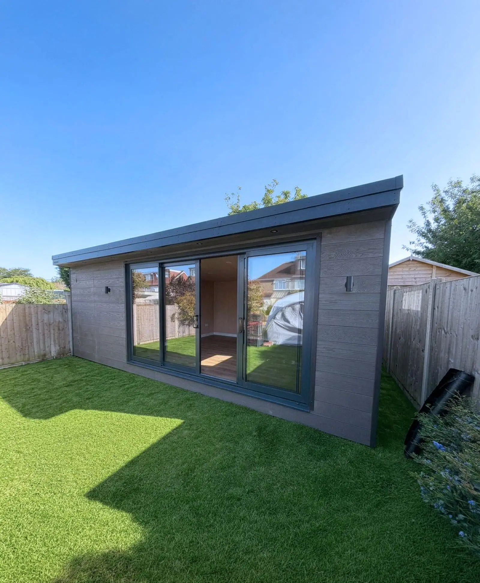 Garden room with storage portrait view