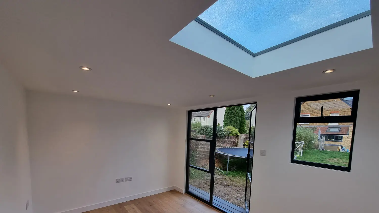 Skylight in garden yoga studio
