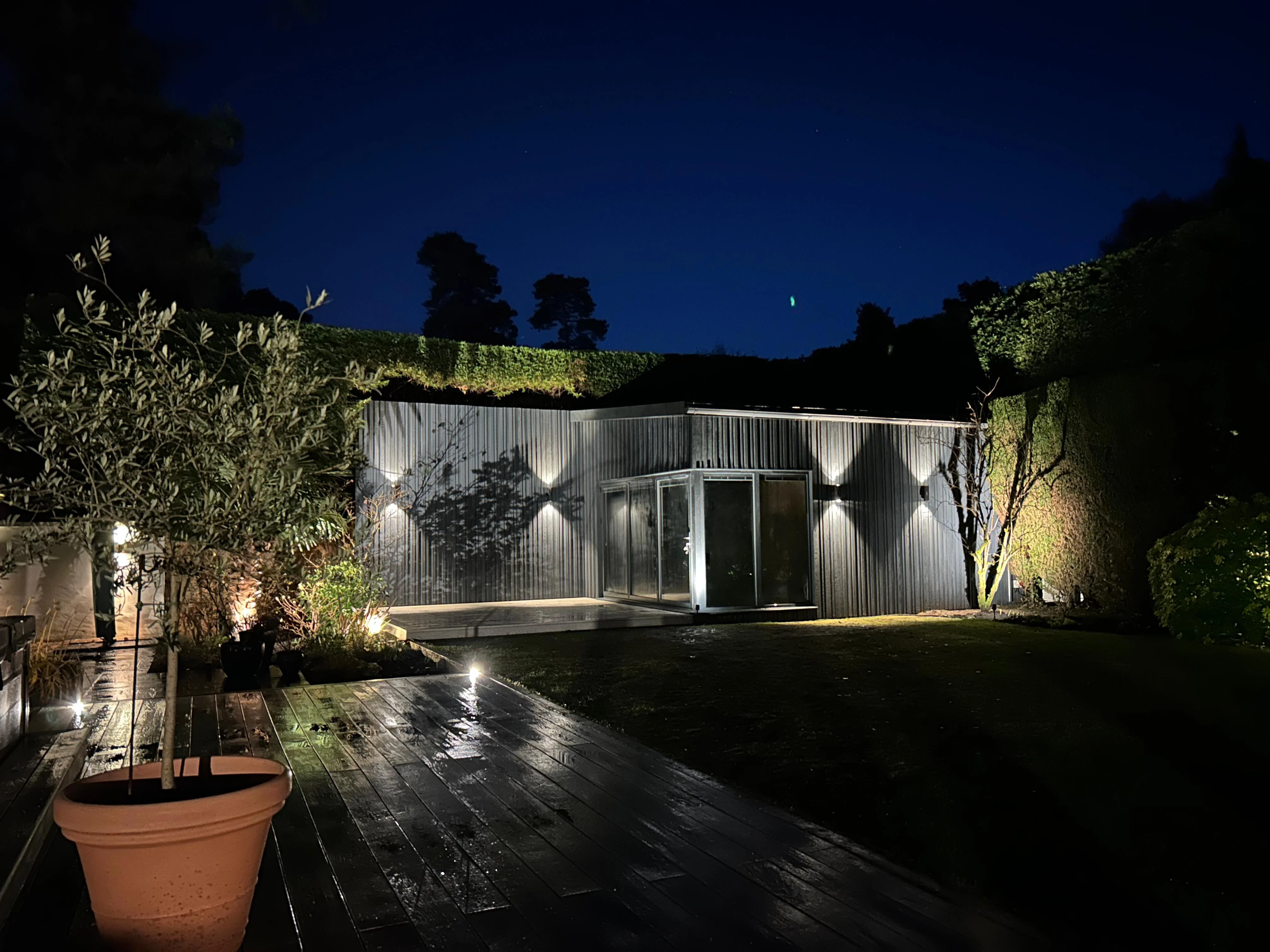Golf Simulator — Millboard board and batten, Woking