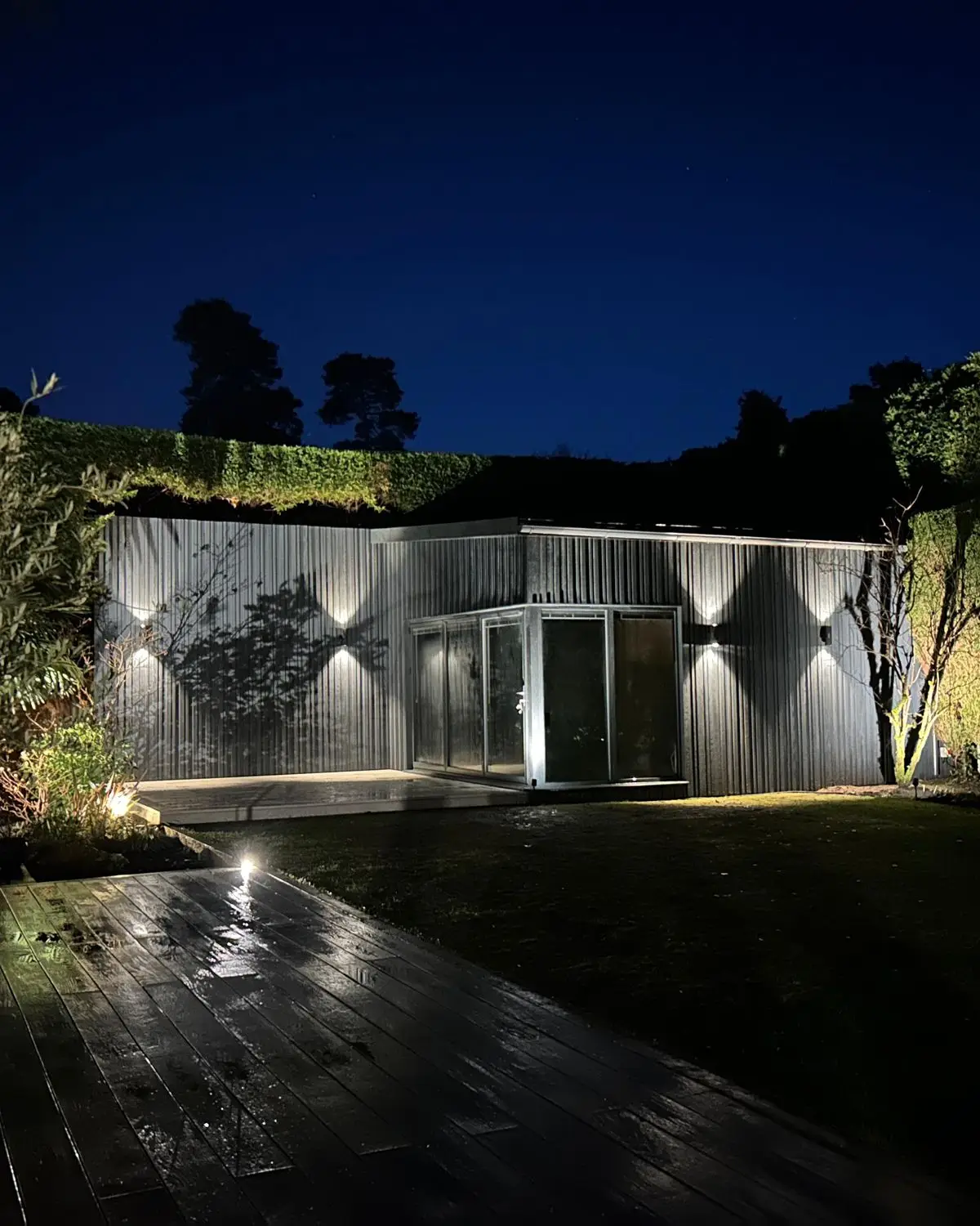 Golf Simulator at Night