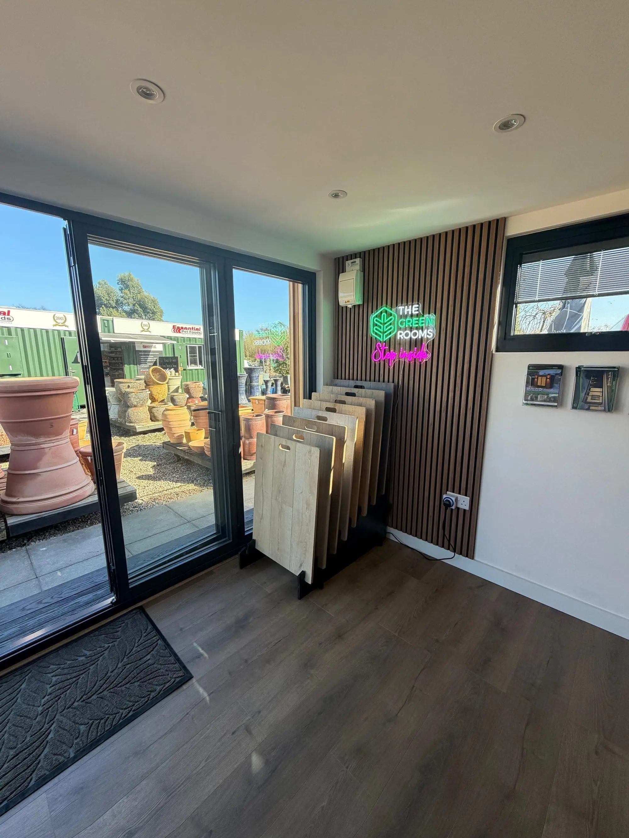 Flooring samples at The Green Rooms showroom